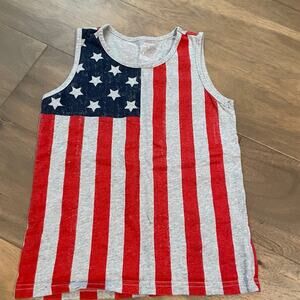 Carter's Boys Size 7 Red & White American Flag Tank Top